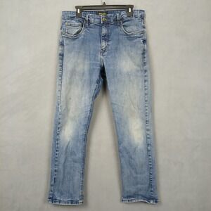 Urban Star Jeans Mens 34x30 Blue Denim Cotton Mid Rise Medium Wash Straight Leg